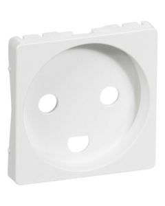 Lk fuga blænddæksel hvid 1 modul m/jord