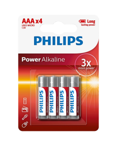 Philips Power alkaline AAA 4-B 4 stk.