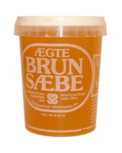 Fast brun sæbe 500 gr.