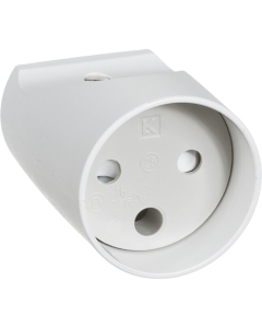 Lk rund u/jord stikprop hvid hun