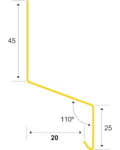 Bygtjek facadeprofil 1 meter