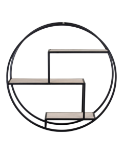 Hylde rund, natur, sort stel