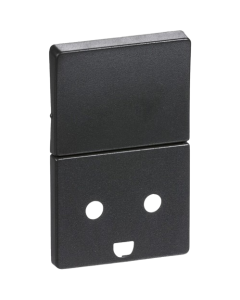 Lk fuga afdækning koksgrå m/jord 1 1/2 modul m/afbryder