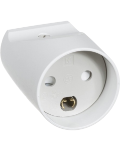 Lk rund m/jord stikprop hvid hun