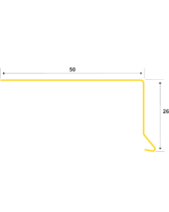 Bygtjek Murkroneafdækning 26x50 Alu 10-26