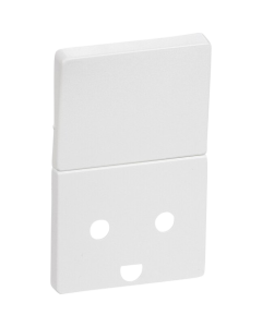 Lk fuga afdækning hvid m/jord 1 1/2 modul m/afbryder