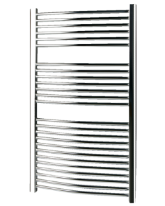 Håndklædetørrer buet krom