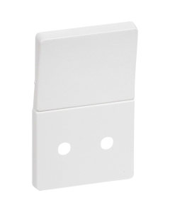 Lk fuga afdækning hvid u/jord 1 1/2 modul m/afbryder